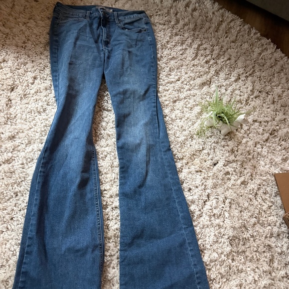 Just USA Denim - Chic Just USA Denim Flare dark wash vintage denim y2k Jeans in Blue jeans with a